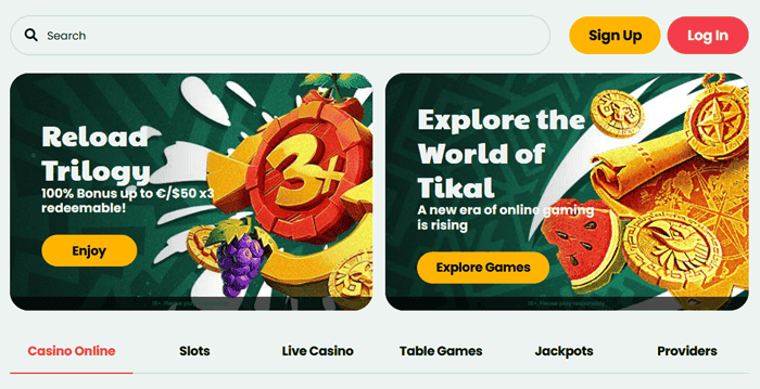 Tikal Welcome Bonus 