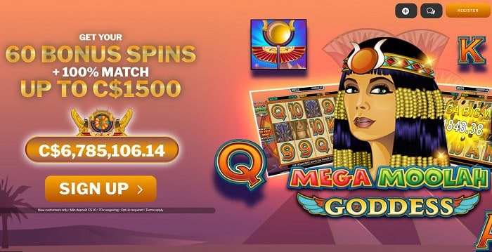 Play Mega Moolah with Free Spins!