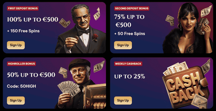 Create your account with SpinoGambino Casino and Sportsbook 