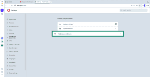 Opera browser showing addresses and more settings highlighted.