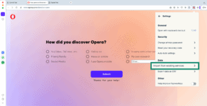 ExpressKeys extension in Opera showing import option.