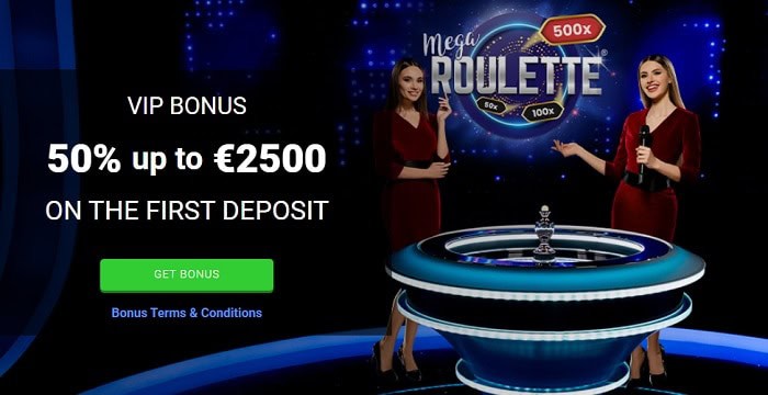 50% up to 2500 EUR free bonus