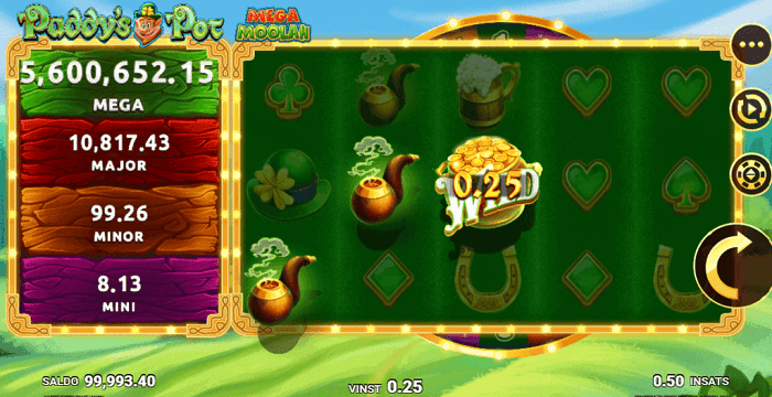 Paddys Pot Free Spins