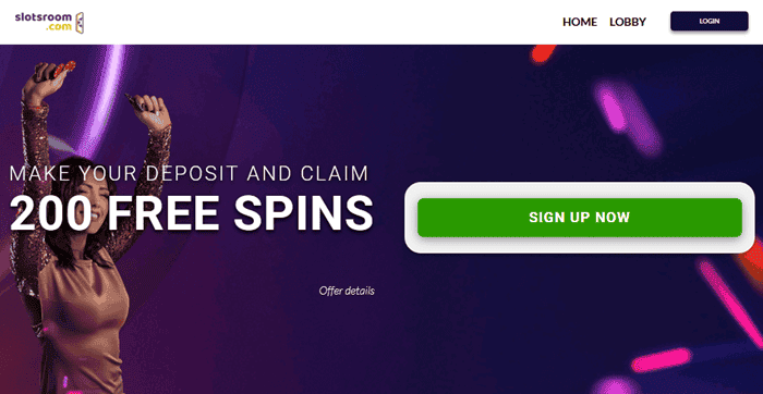 Slotsroom 200 free spins 