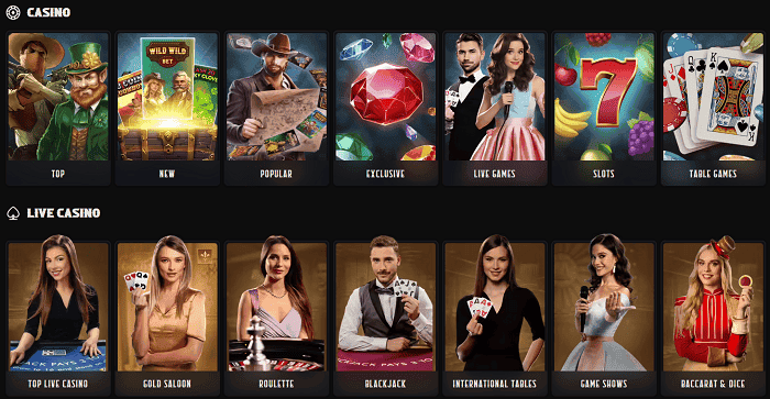 Play Slots and Live Games 