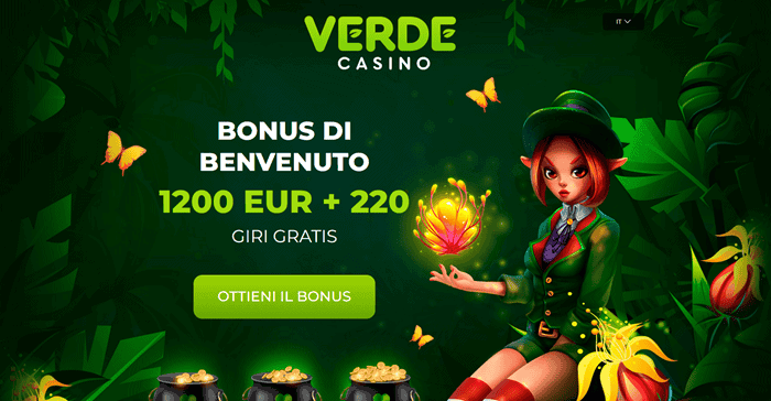 Verde Casino Italy Free Spins No Deposit Welcome Bonus 