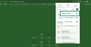 ExpressKeys app showing Add New Login highlighted.