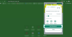 ExpressKeys app add new login options showing need a new password option.