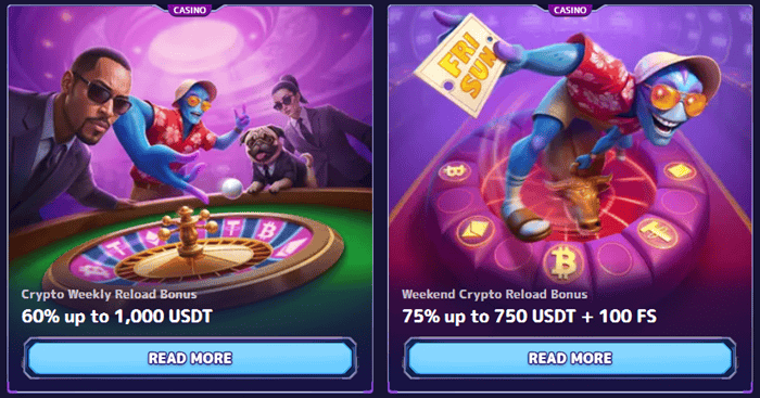 Alf Casino Crypto Bonuses 