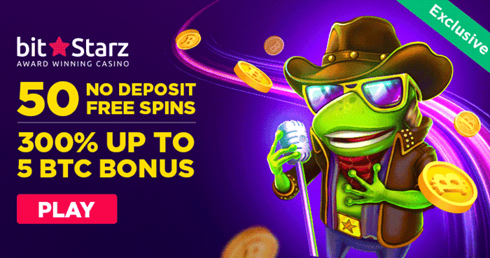 Play 50 free spins on Elvis Frog in Vegas at BitStarz Casino 