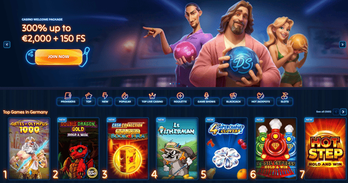 Open your account at Dudespin and claim free spins and welcome bonus! 