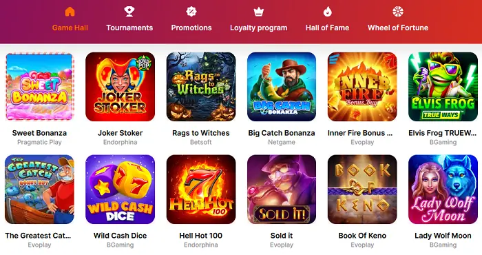 All Casino Games of Hit'N'Spin