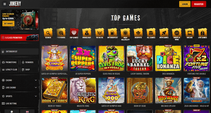 Jokery Casino Bonus Crab and Promo Codes 