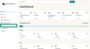 The ExpressMailGuard dashboard, showing the Rules menu option.