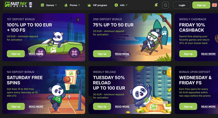 Fastpay Review: bonuses and promotions 