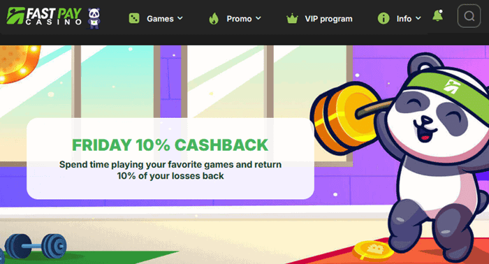 FastPay Cashback, VIP program, Tournaments 