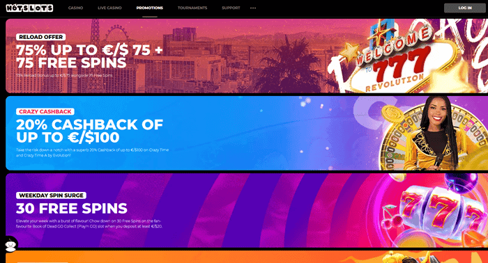 Enjoy daily promotions at HotSlots Casino 