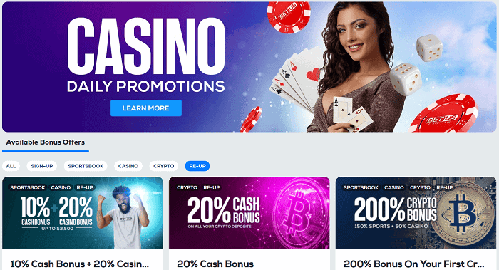 Online Casino Homepage 