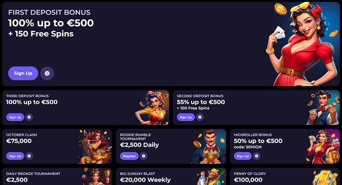 Get 50 free spins no deposit bonus to Bettyspin Casino! 