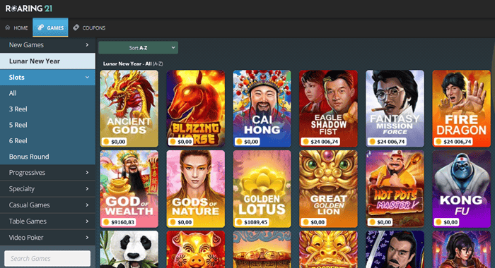 Realtime Gaming Slots at Roaring 21 Casino 