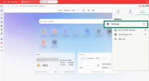 ExpressKeys browser extension in Vivaldi showing settings highlighted.