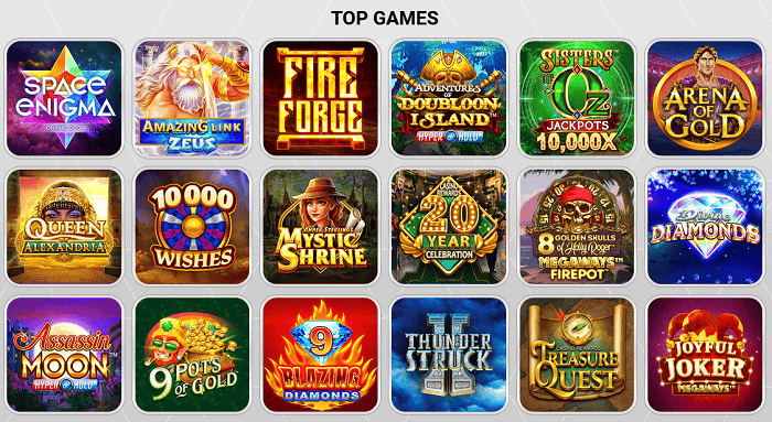 Zodiac Casino Top Games 