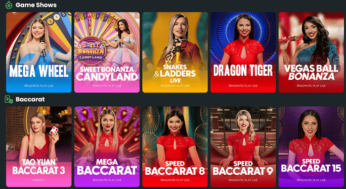 Winningz Live Casino and Table Games 