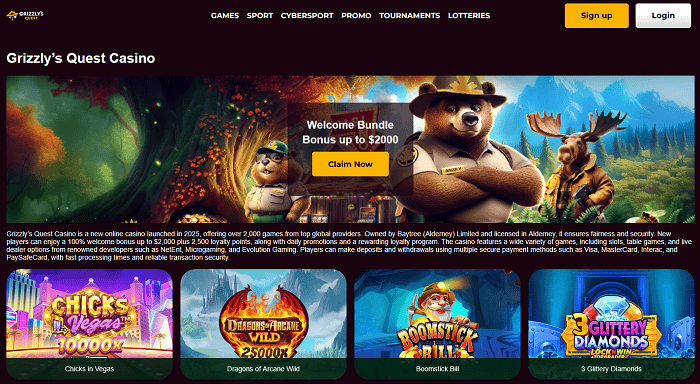 Grizzly’s Quest Canada Casino Free Spins $1 Deposit 