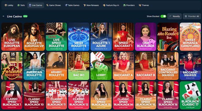 Wild.io Live Casino Games 