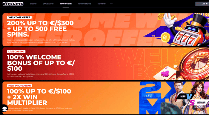 Najnowsze bonusy w Hotslots Casino