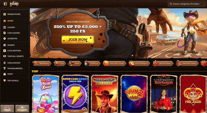 Lizaro Casino Welcome Bonus and Free Spins 