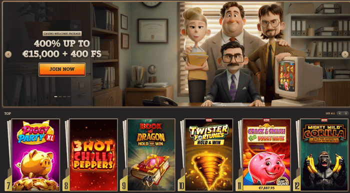 Claim Your SpinBoss Welcome Bonus with your first deposit. 