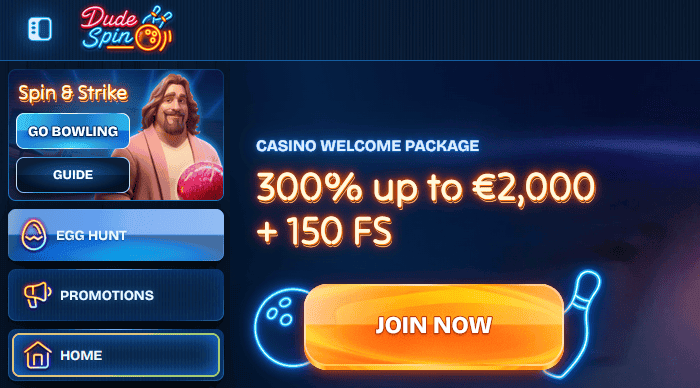 Dudespin Casino Exclusive Bonus No Deposit 