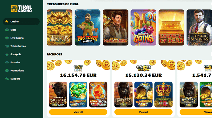 Tikal Casino Register and Login 
