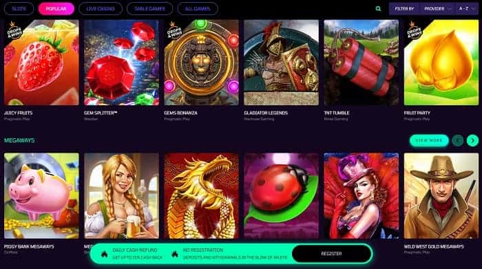 Play popular slot machines now! 