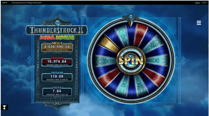 Thunderstruck II Jackpot Wheel 