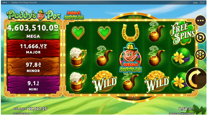 Free Spins on Paddys Pot at Spin Casino 