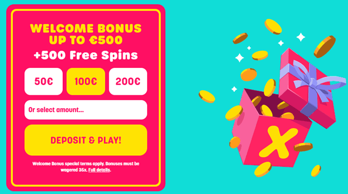 Caxino Bonus 500 free spins on 1 deposit! 