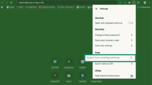 Import data from existing services to ExpressKeys.