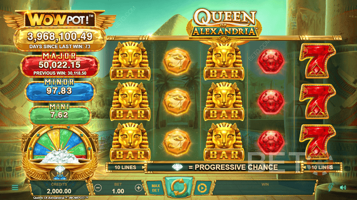 Queen of Alexandria slot overview 