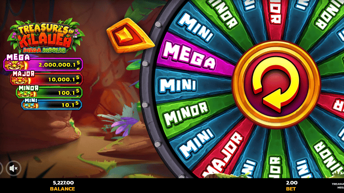 Treasures of Kilauea Jackpot Bonus Wheel 