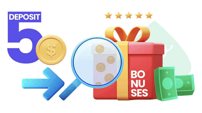 Get free spins for only 5 dollars!