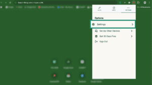 Settings in ExpressKeys browser extension.