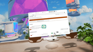 Alt text: The ExpressVPN extension in Extension settings in the Meta Quest Browser, showing the toggle for enabling and disabling the extension highlighted.