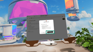The ExpressVPN "Add Extention" pop-up in the Meta Quest Browser.