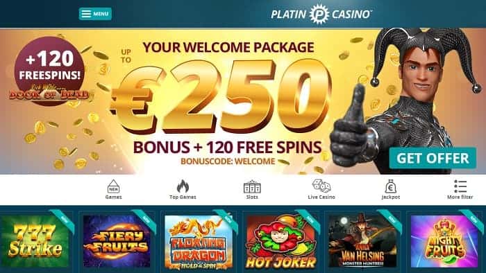 20 free spins on Book of Dead 