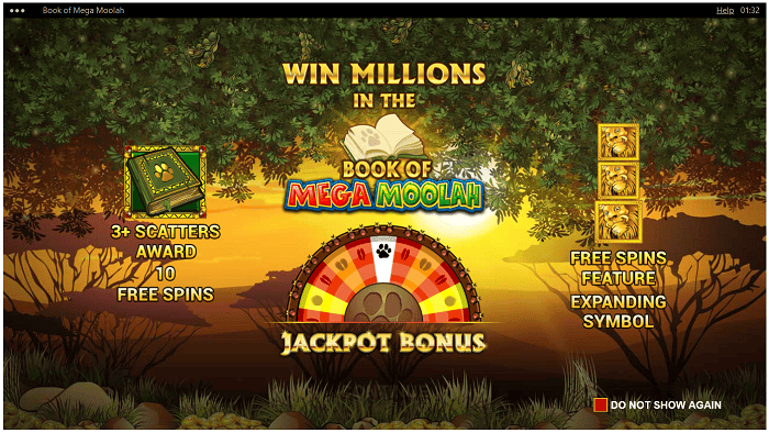 Book of Mega Moolah Jackpot with Free Spins 