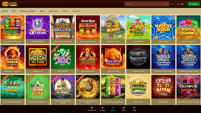 Aztec Riches Online Games Lobby 