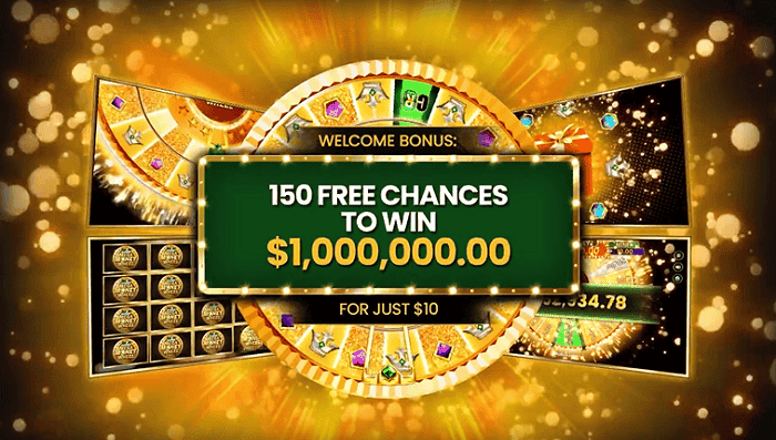 Get 150 free spins to win $1 million at Grand Mondial Casino! 