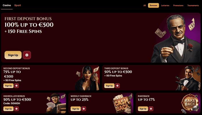 SpinoGambino Bonuses 